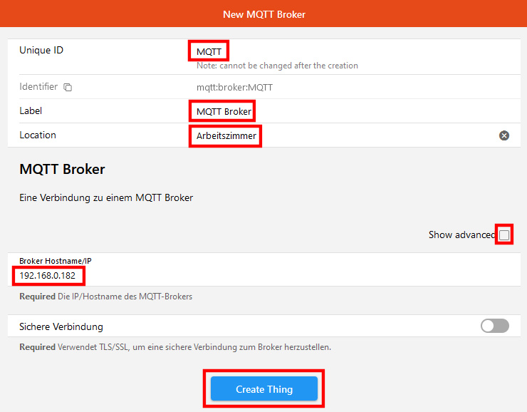MQTT Explorer Konfiguration