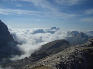 Monte Pelmo in Wolken