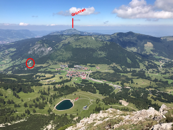 EDELRID Klettersteig: Blick vom Kühgund nach Oberjoch