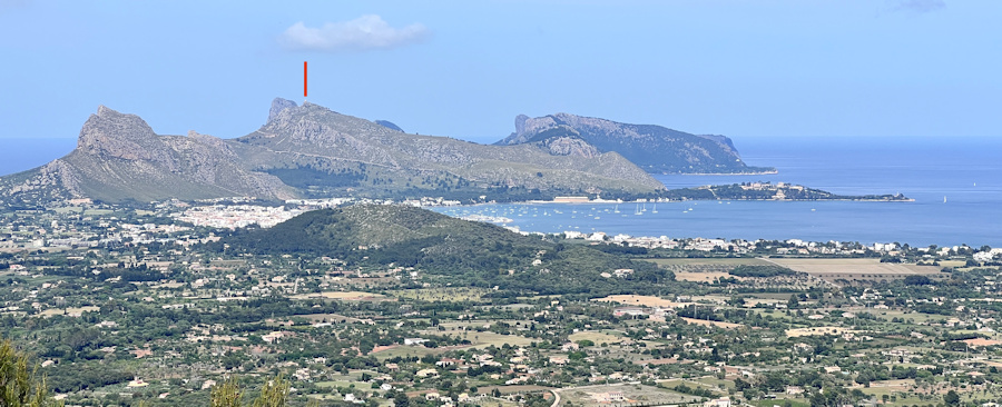 Blick von Mirador del Molí Vell auf Port Pollença