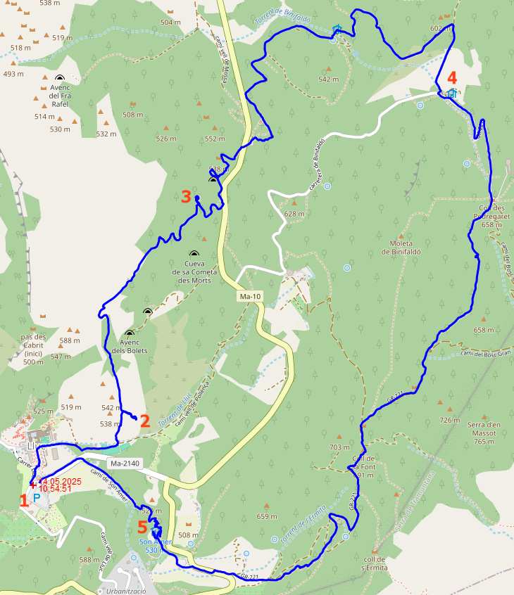 GPS Track Rundweg Kloster Lluc