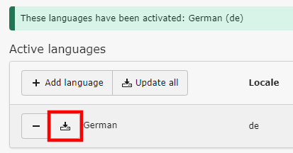 Typo3 Manage Language Packs - Download