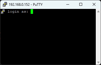 PuTTY login