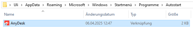 AnyDesk Startbildschirm