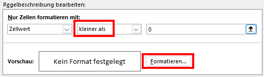 Excel Bedingte Formatierung